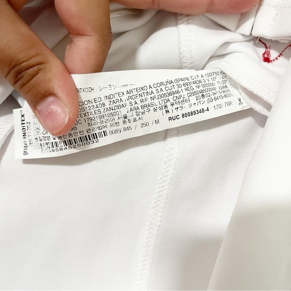 Zara X Kappa White Mini Skirt with Red Logo Medium - Picture 7 of 8